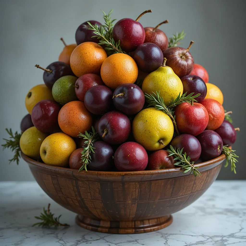 Abundant Fruit Bowl Display