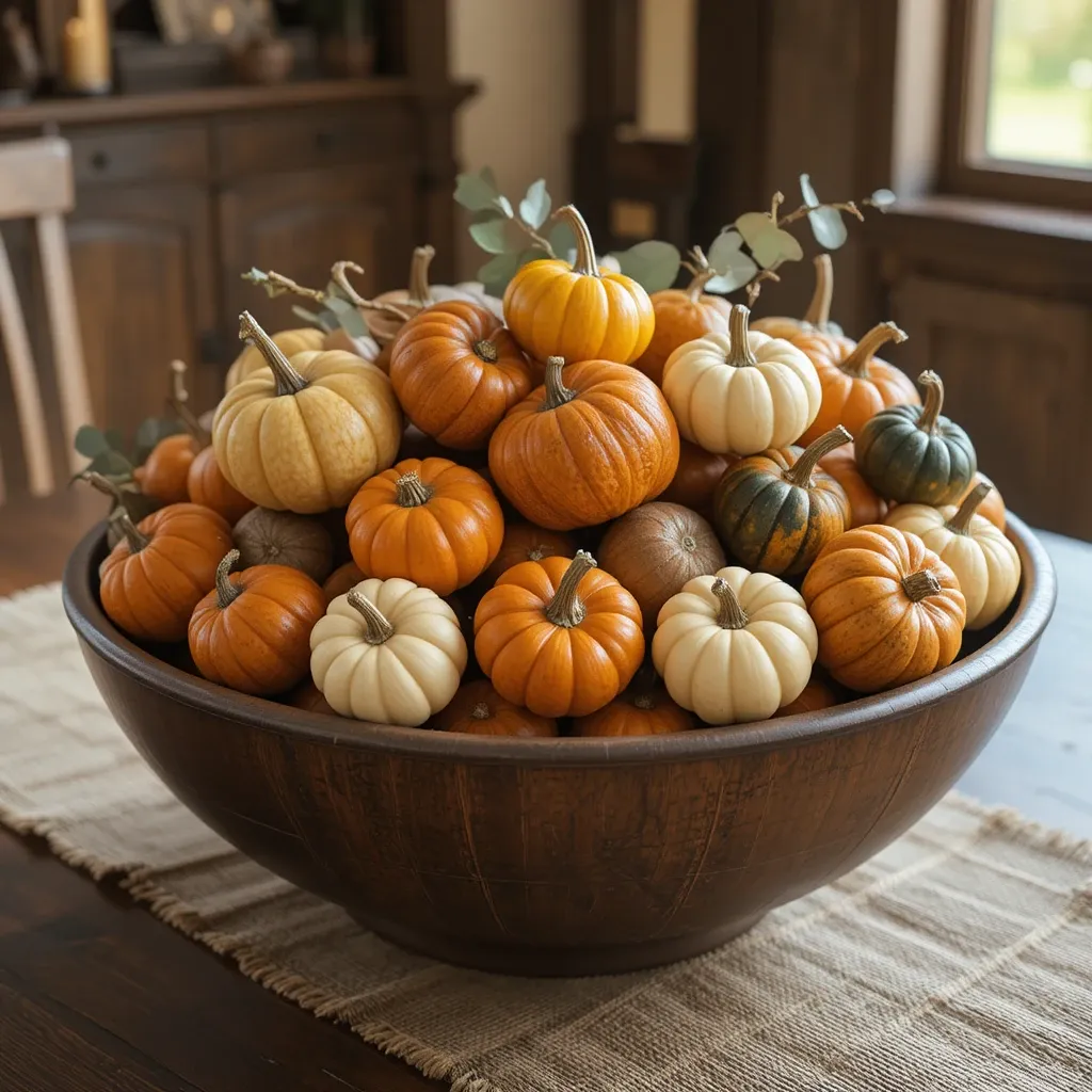 Autumn Harvest Gourd Display