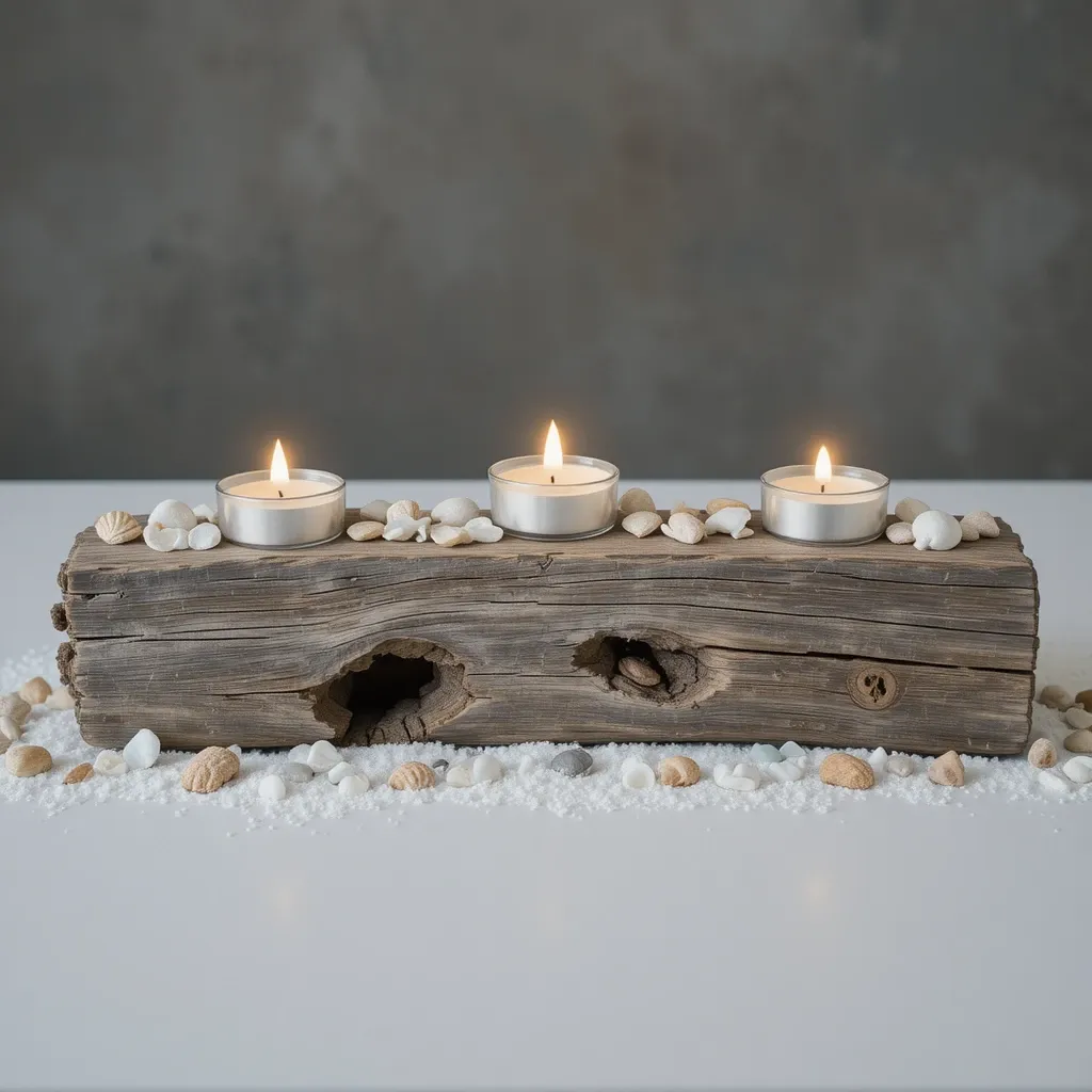 Coastal Driftwood and Candle Collection