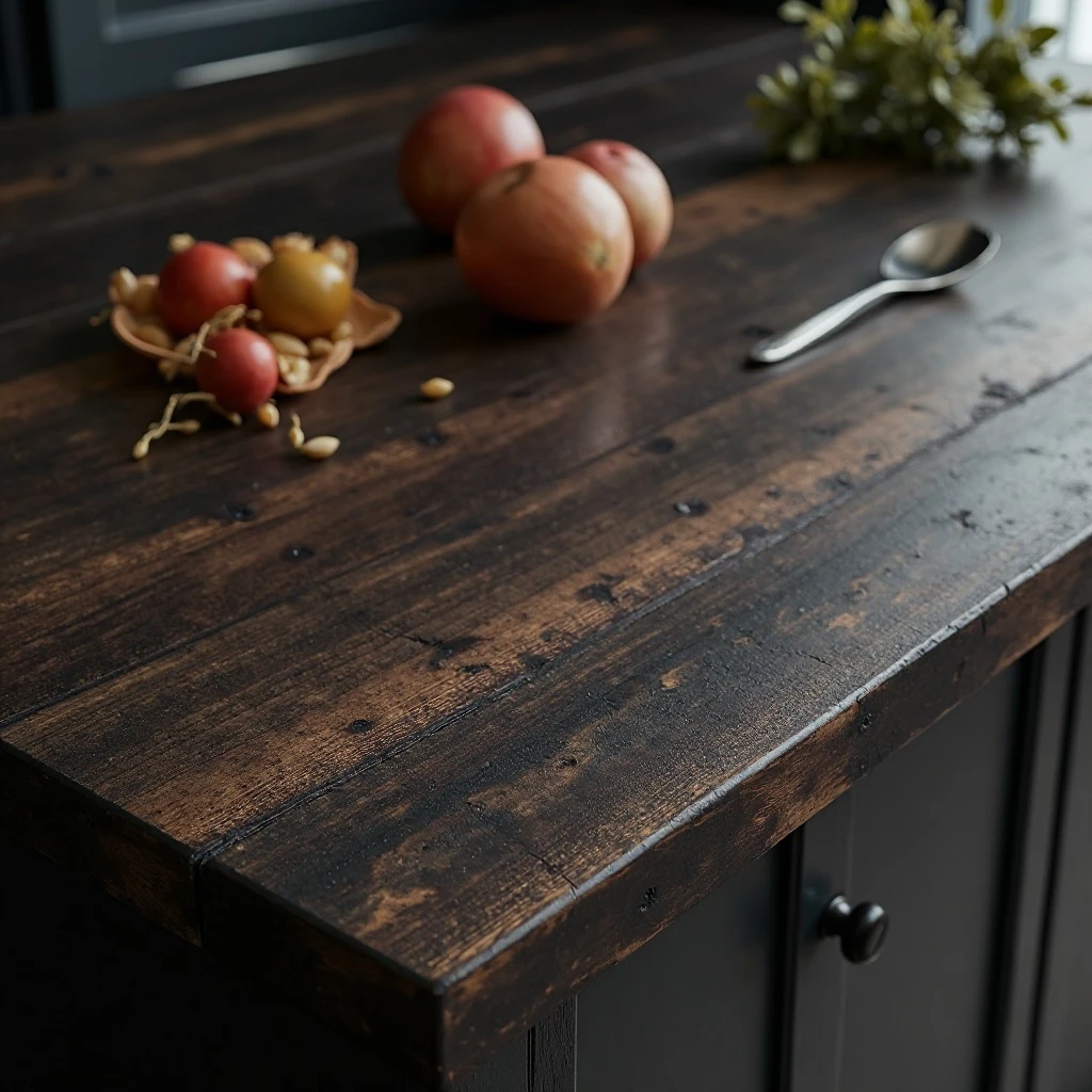 Dark Stained Ash Counter