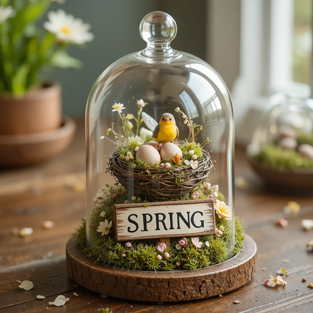 Four Seasons Cloche Display