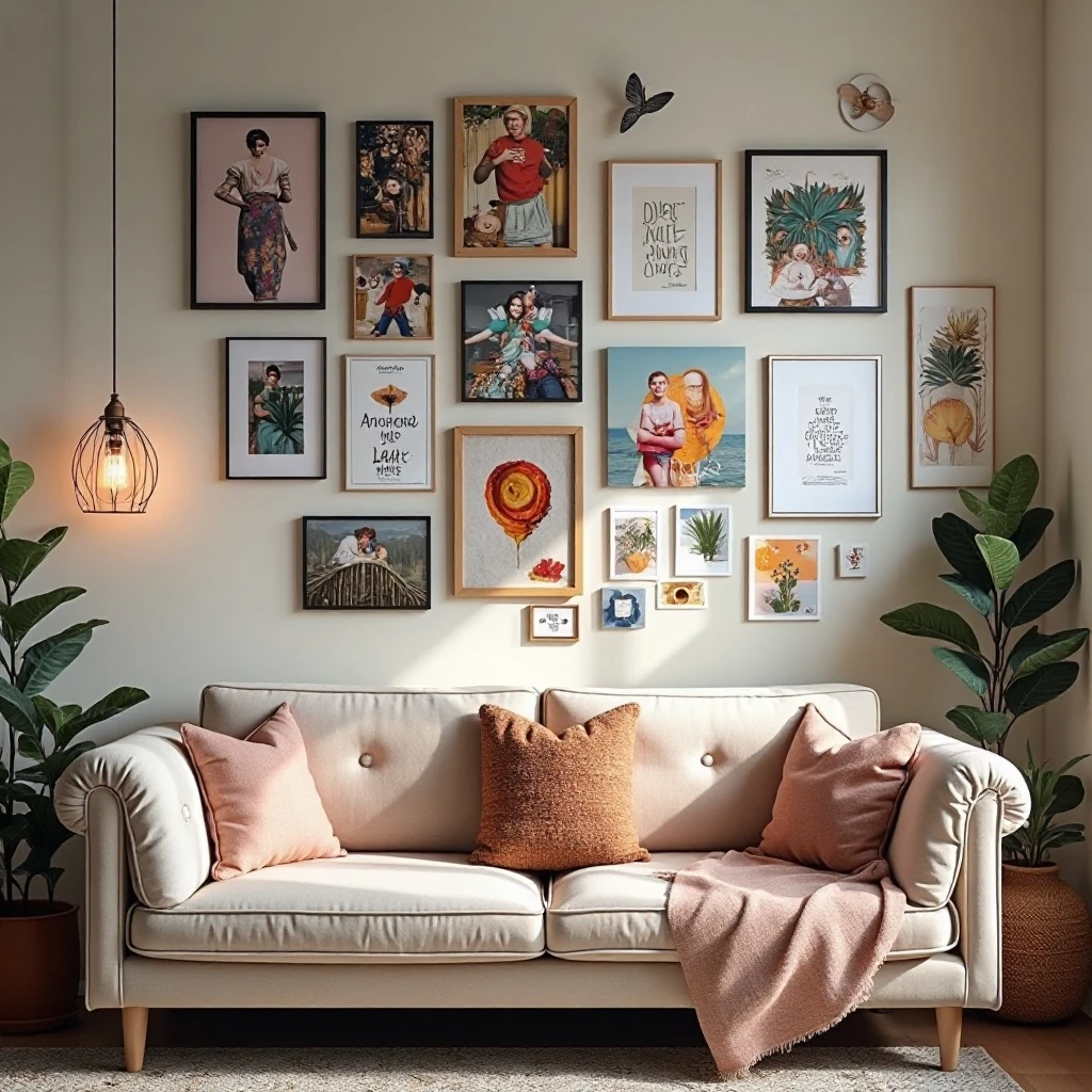 Gallery Wall with Removable Adhesive