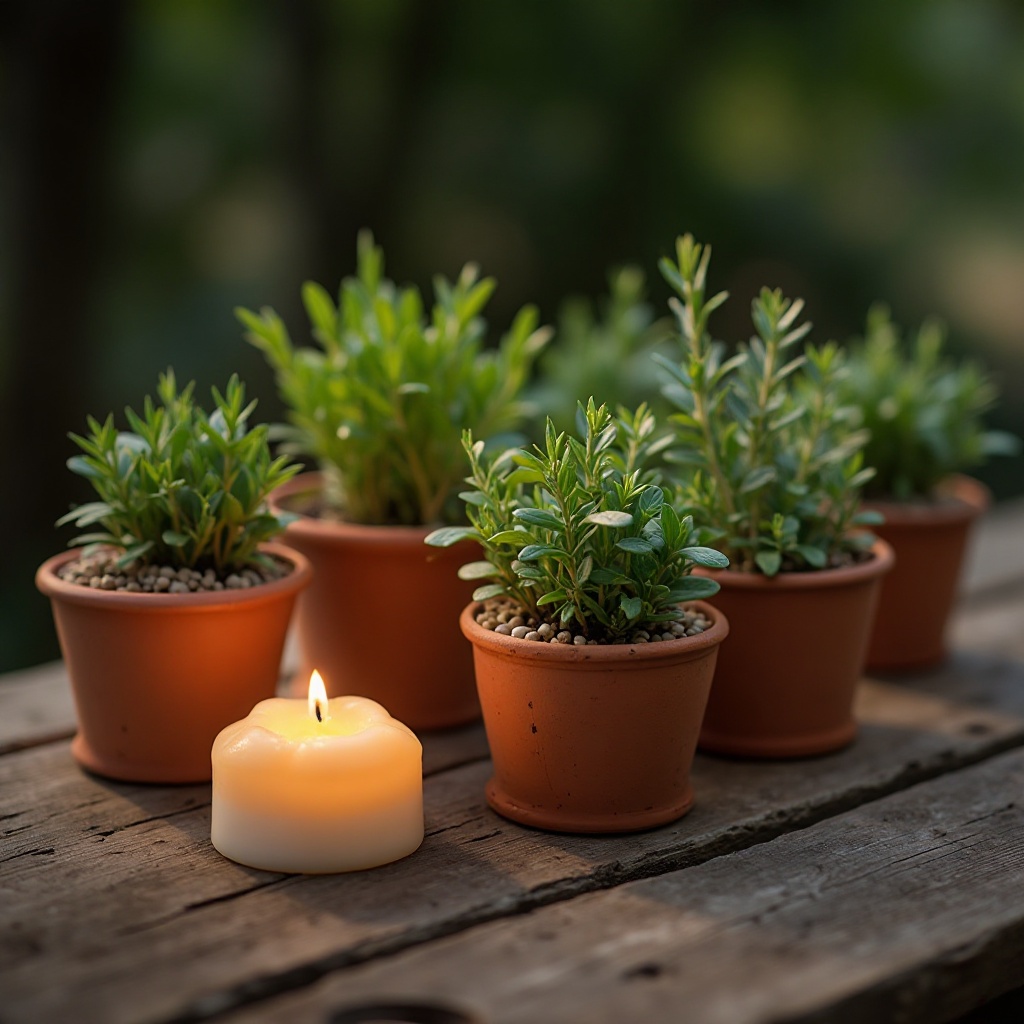 Herb Garden in Terra Cotta Pots