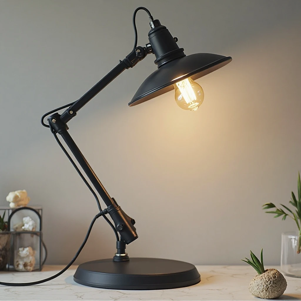 Industrial Black Metal Task Lamp