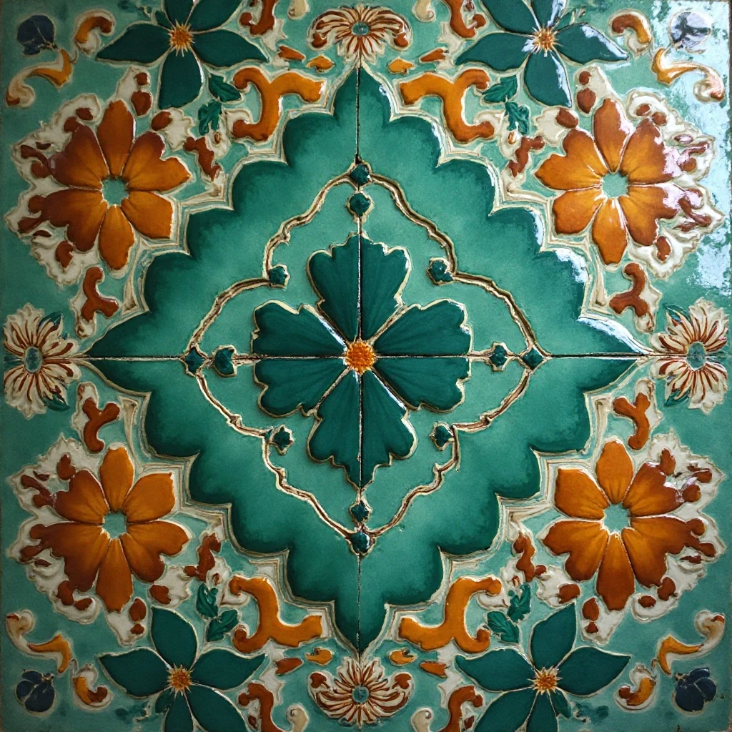 Moroccan Zellige Tiles in Jewel Tones