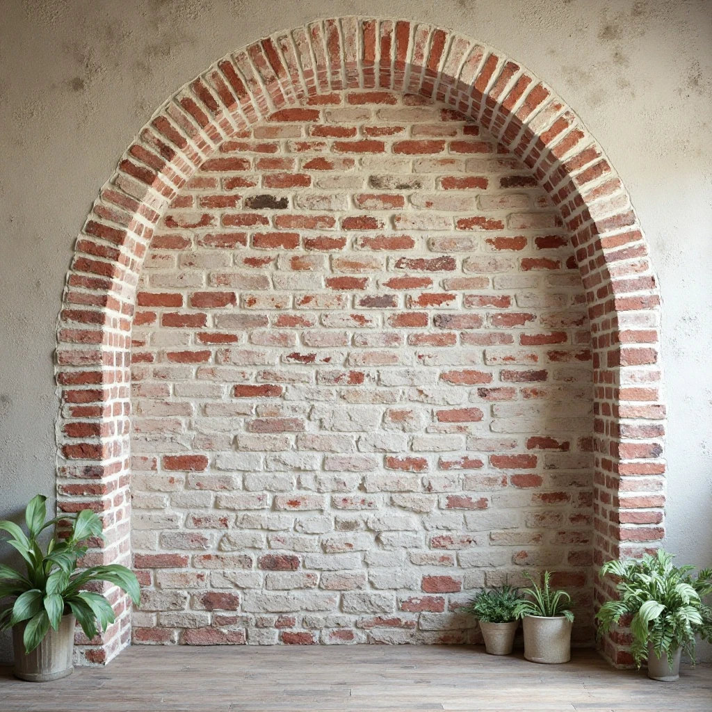 Painted Brick or Stone Accent Wall