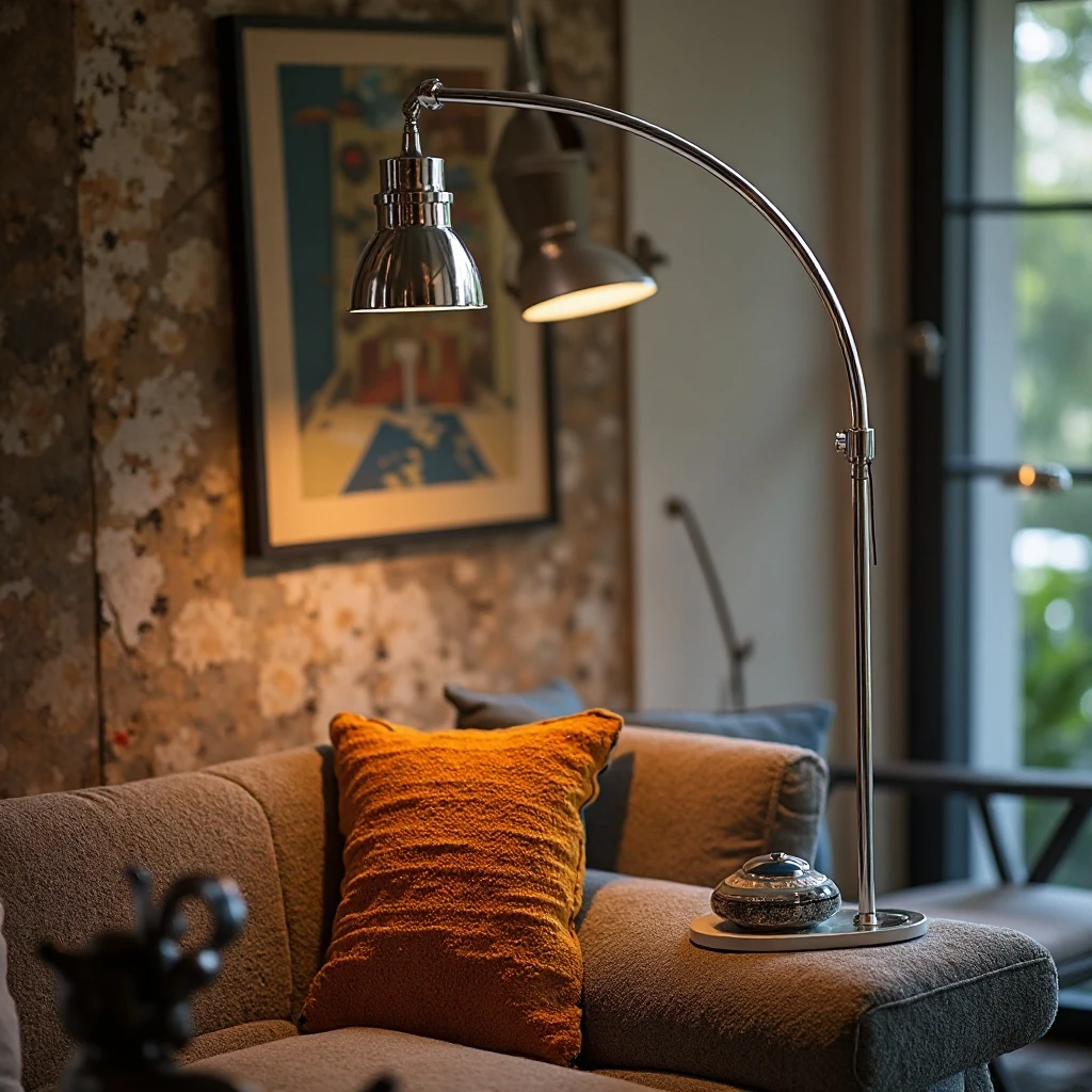 Sleek Chrome Arc with Dimmer