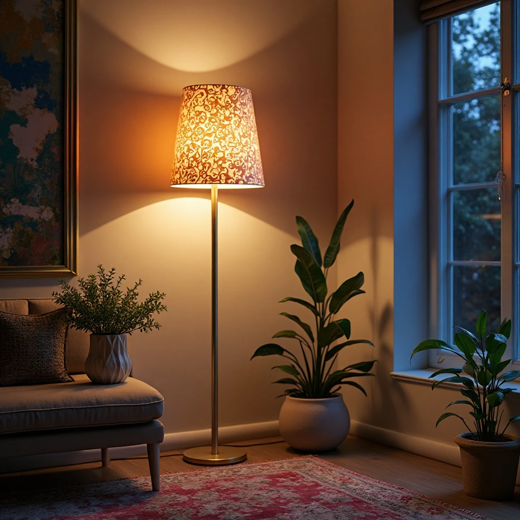 Tall Torchiere with Uplighting