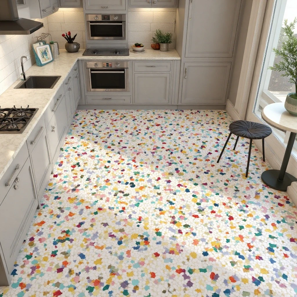Terrazzo Tiles with Colorful Aggregate