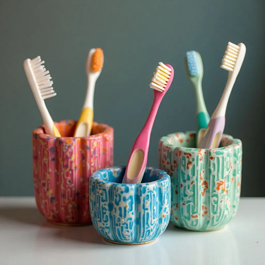 Toothbrush Holders with Multiple Slots