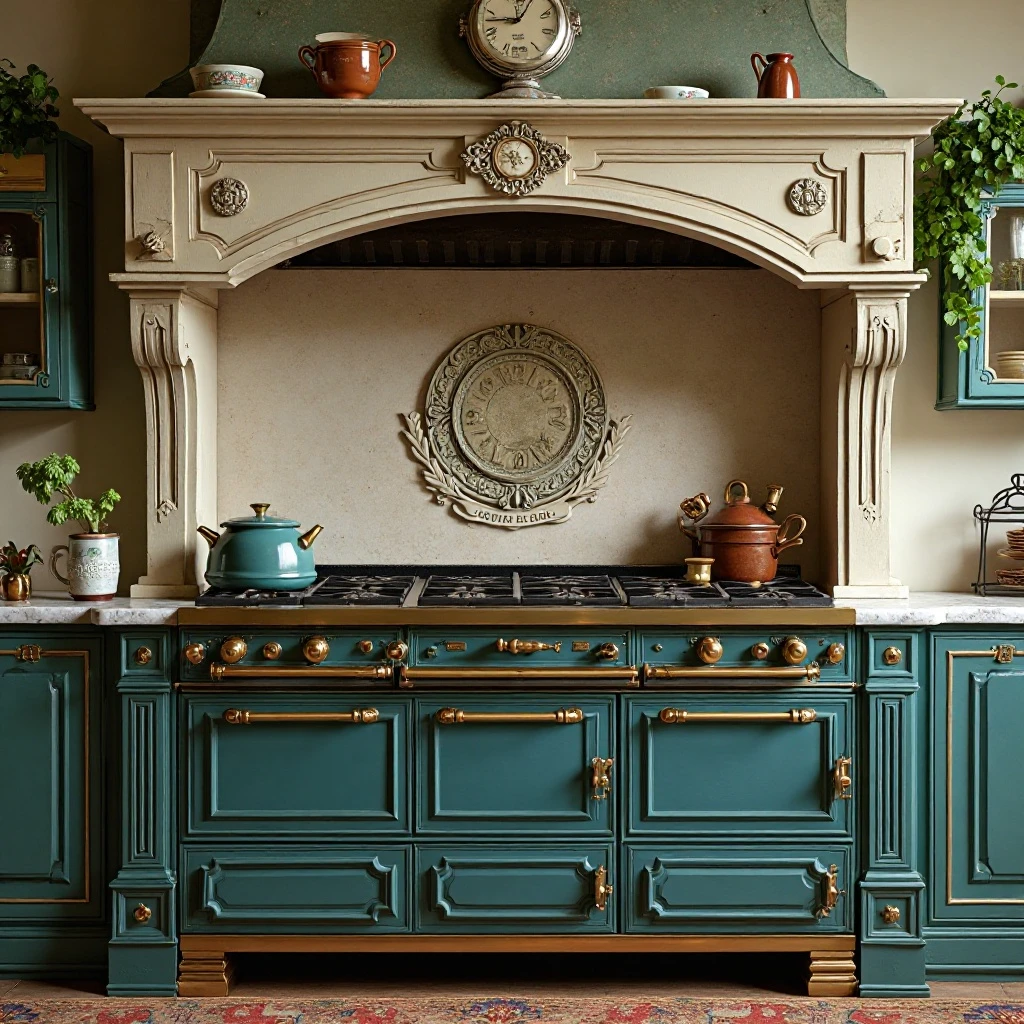 Vintage-Style Range with Colored Enamel