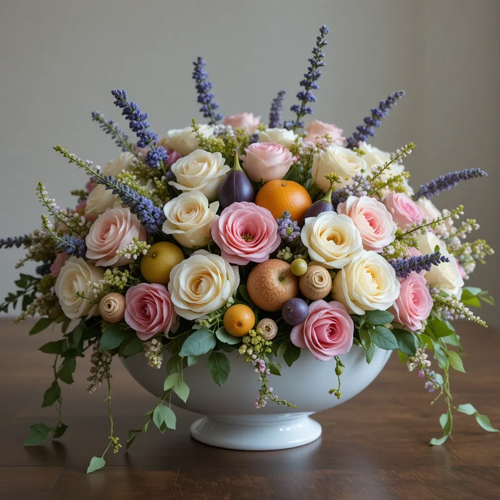 Flower and Fruit Combination Centerpiece