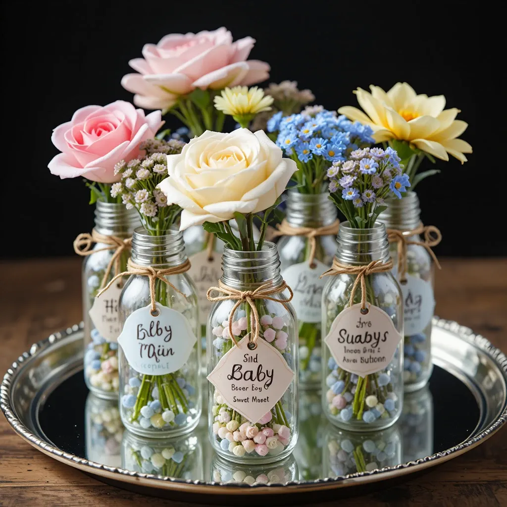 baby in bloom centerpieces