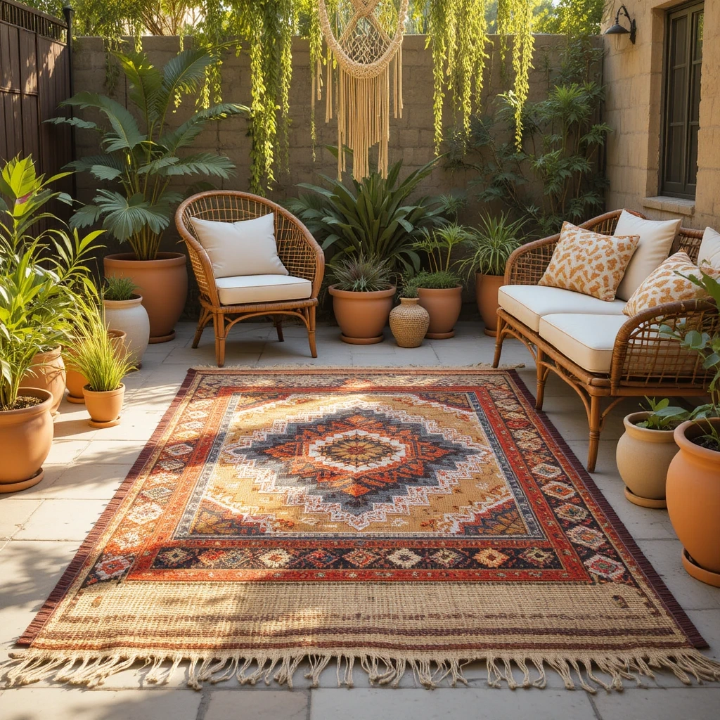 Boho Layered Jute & Kilim Look