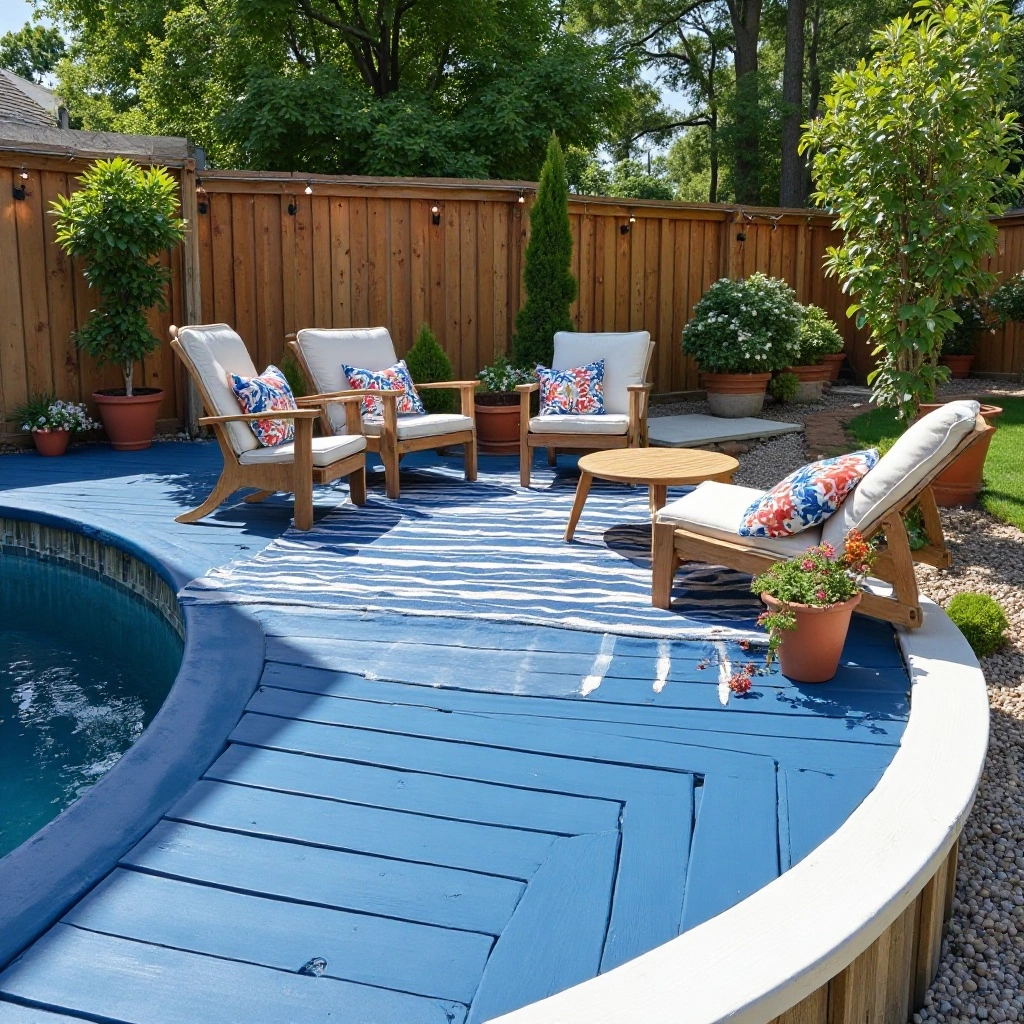 Budget-Friendly Painted Deck Makeover