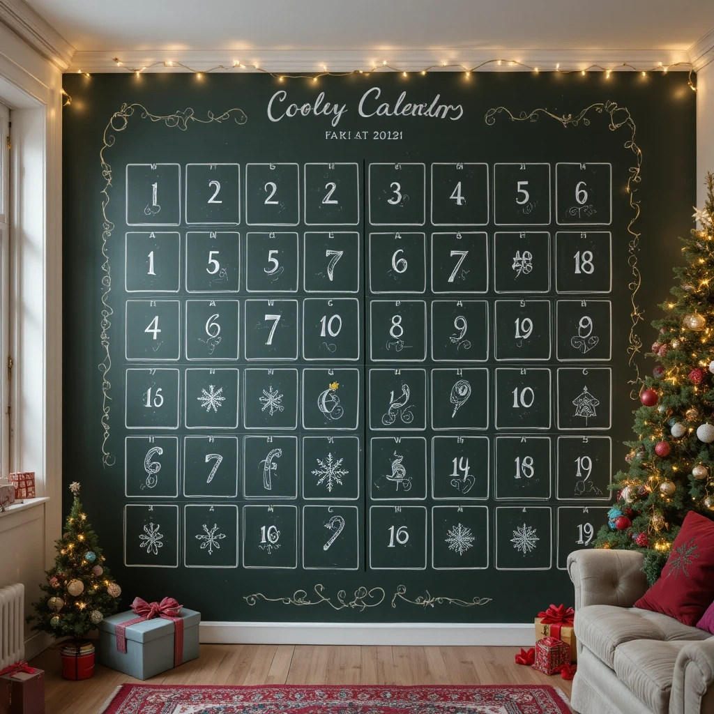 Chalk Advent Calendar Wall