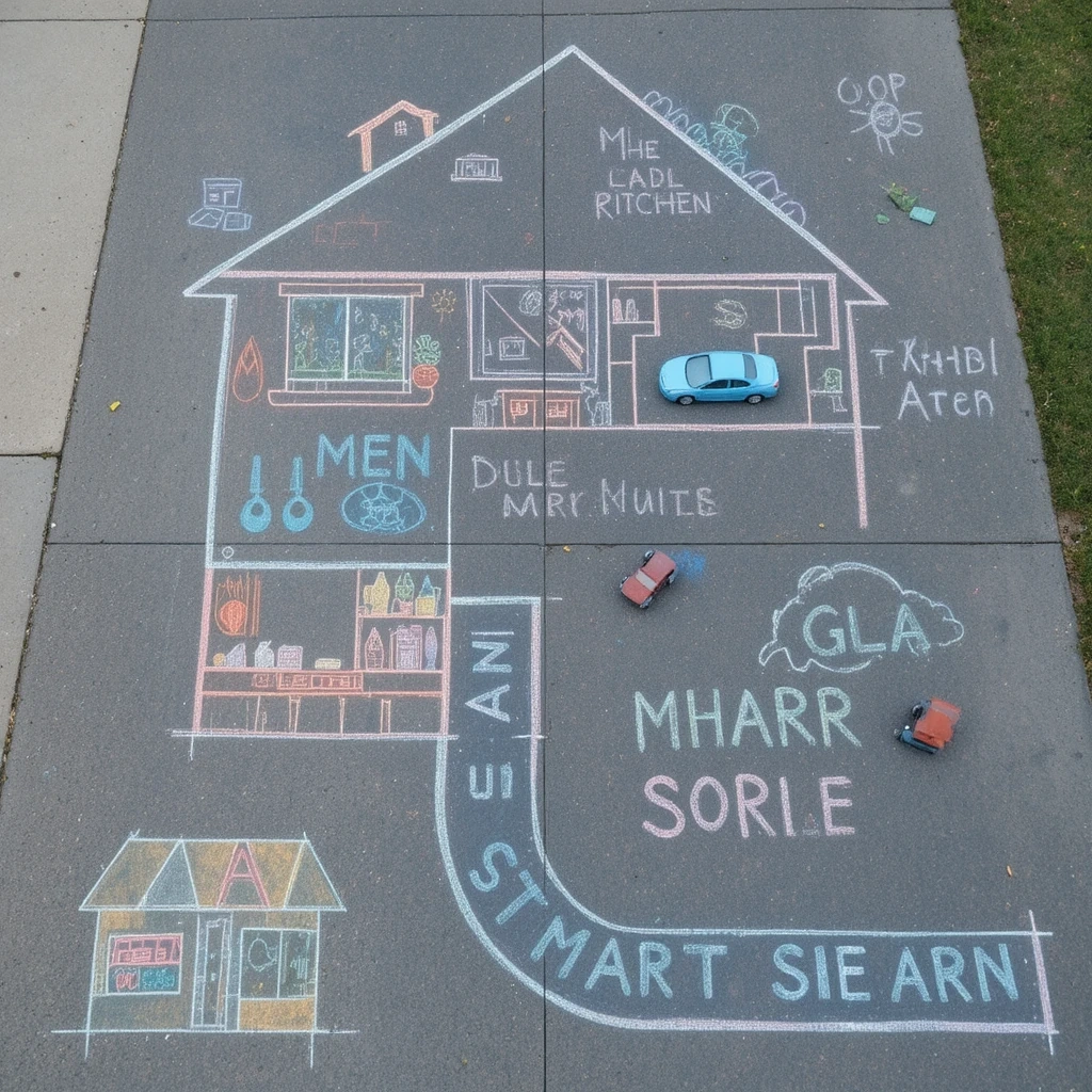 Chalk Outdoor "Room" for Kids
