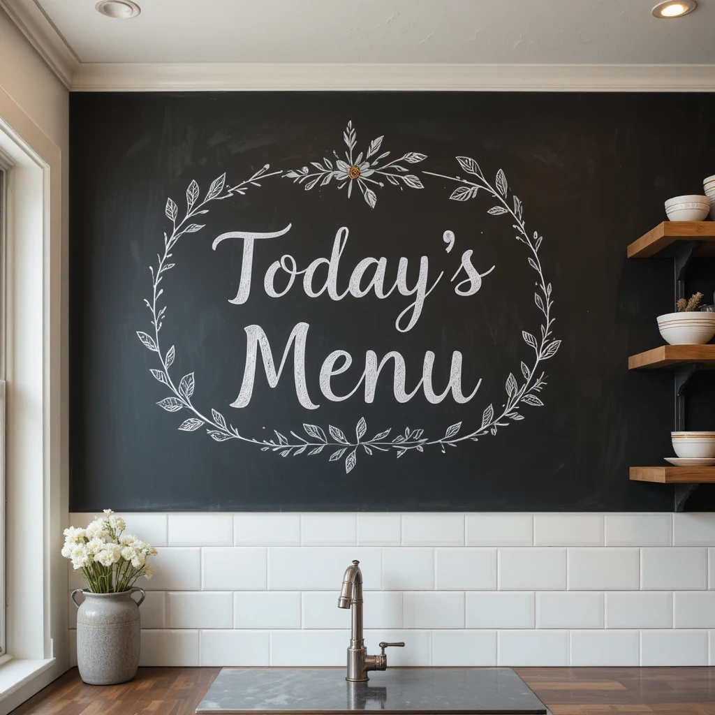 Chalkboard Kitchen Wall