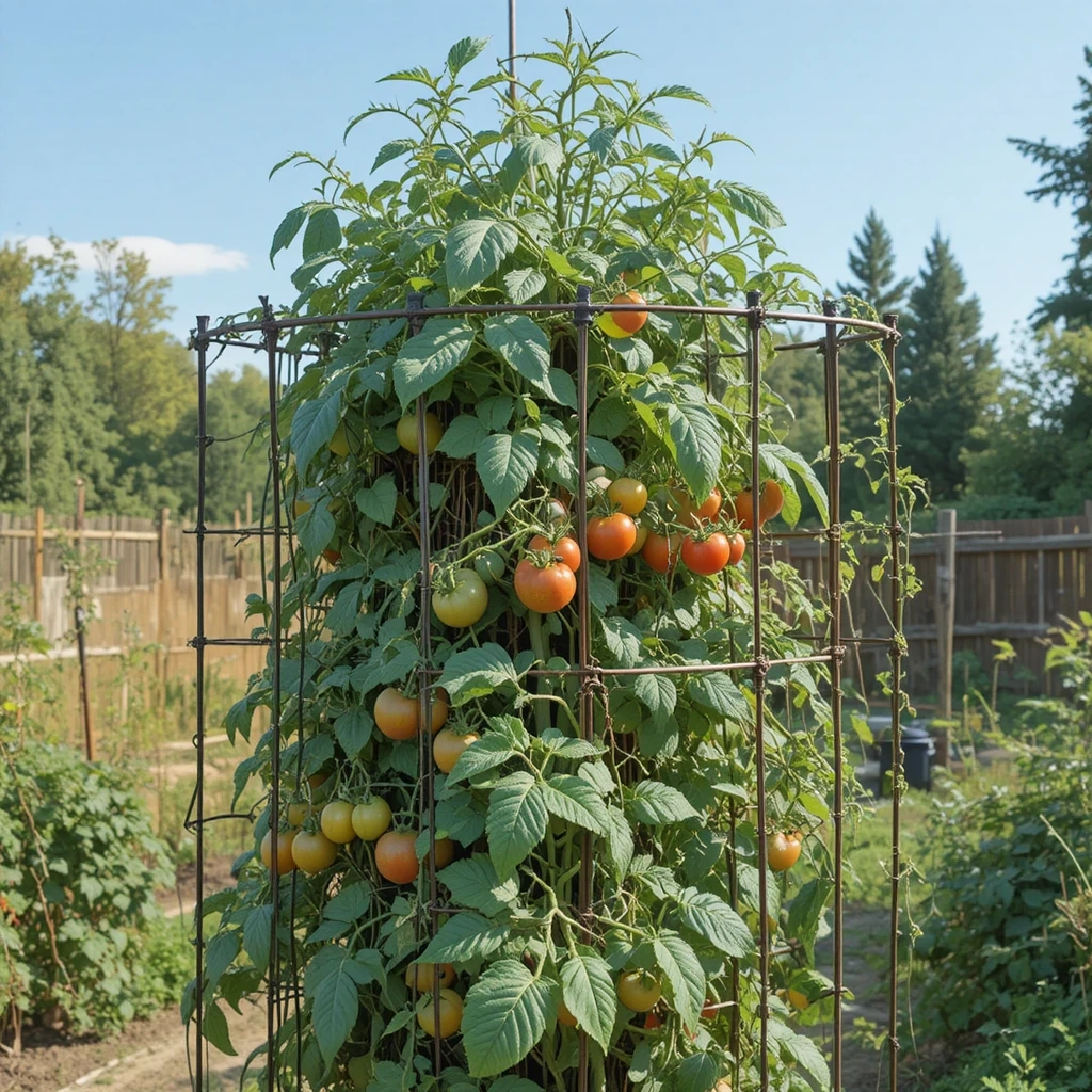 Circular Tomato Cage Tower