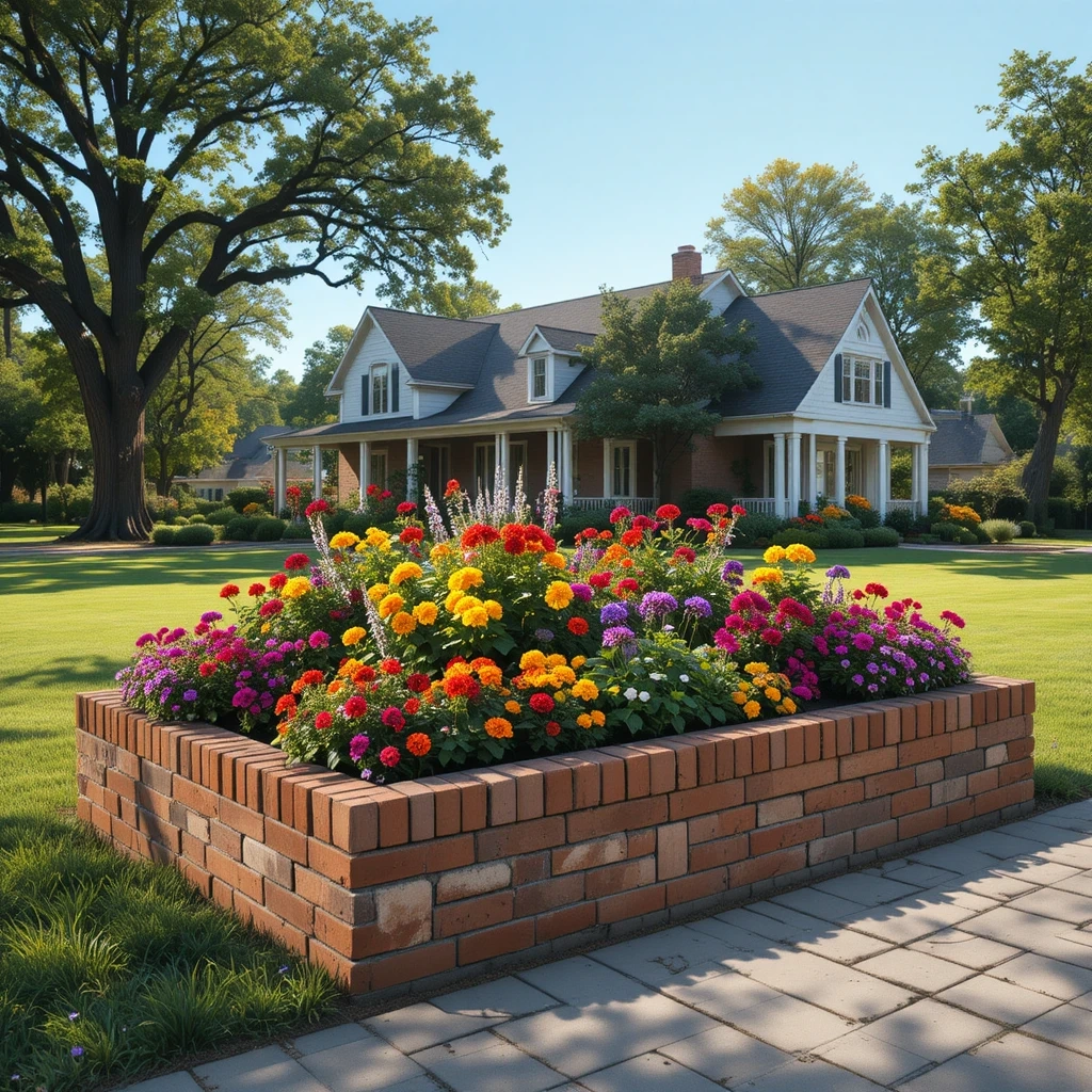 Classic Brick Border Raised Bed