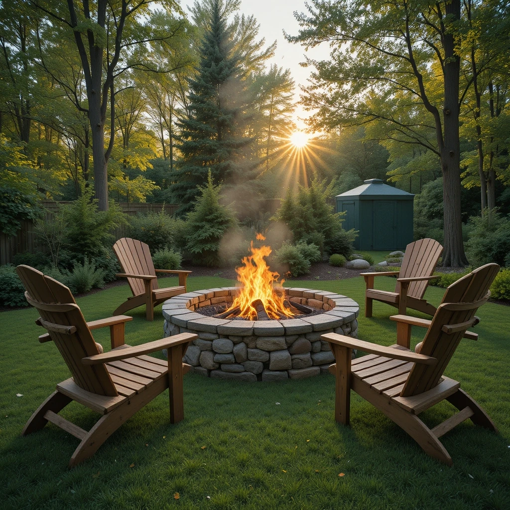 Classic Stacked Stone Fire Pit