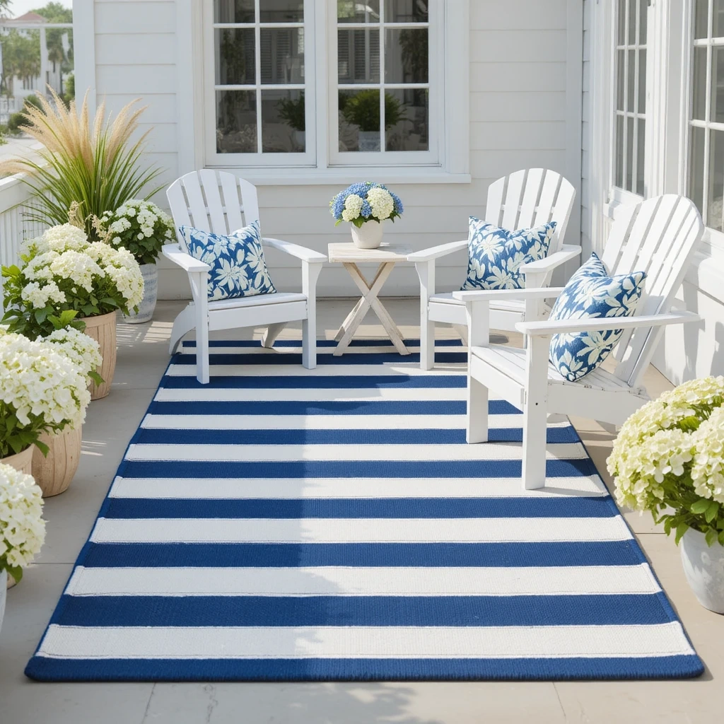 Coastal Stripe in Navy & White