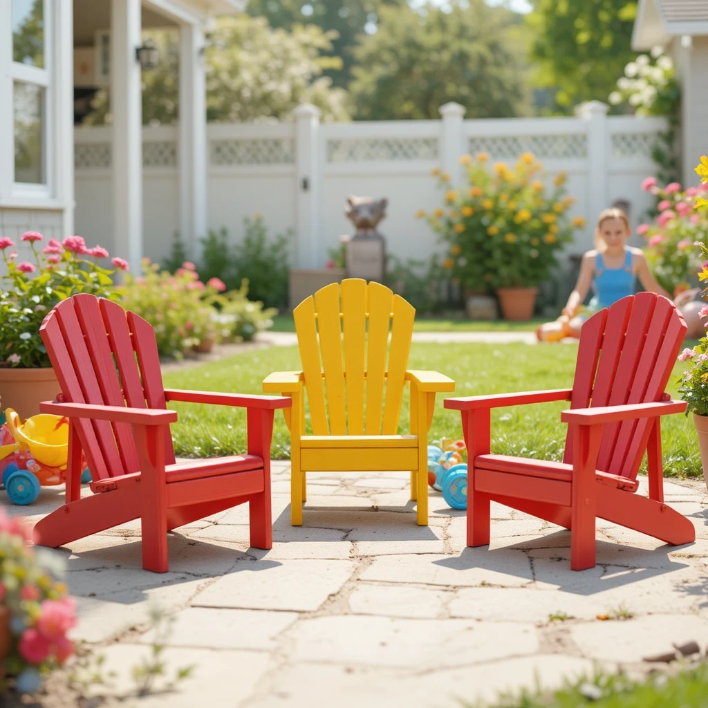 Colorful Kids' Mini Adirondack Chair
