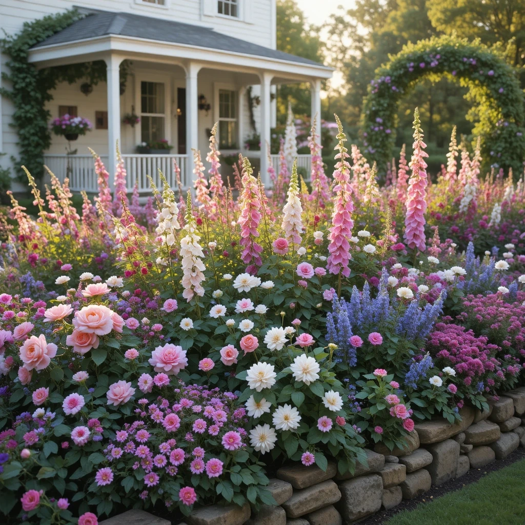 Cottage-Style Mixed Perennial Bed