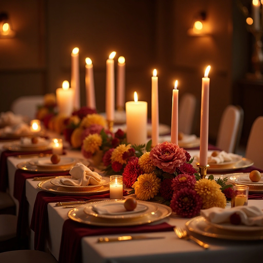 Cozy Candlelight Shower Indoors