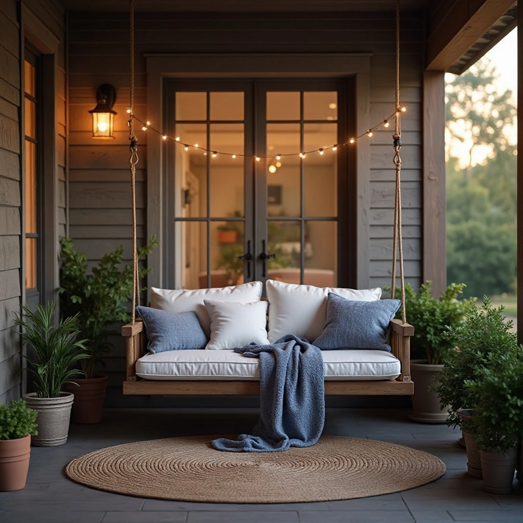 Cozy Porch Swing Nook