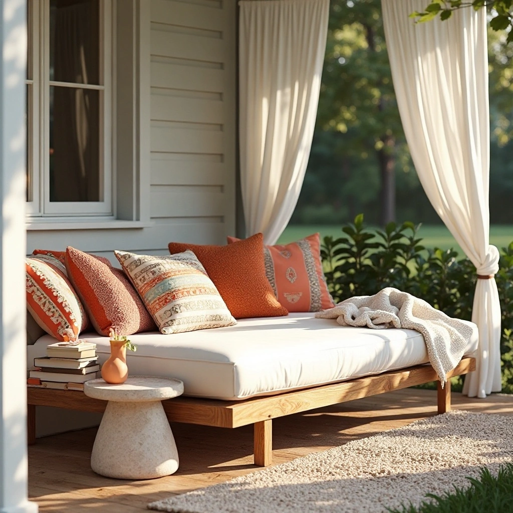 Cozy Reading Nook with Outdoor Daybed