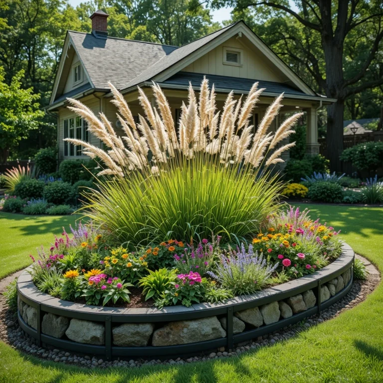 raised flower beds in front of house