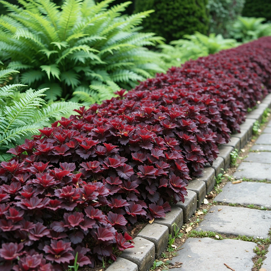 Deep Burgundy Border Edging