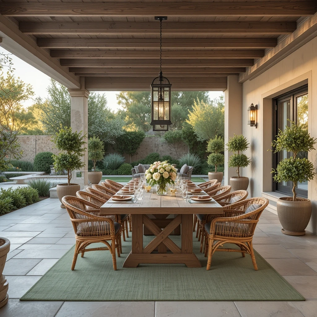 Eucalyptus Green Outdoor Dining Zone