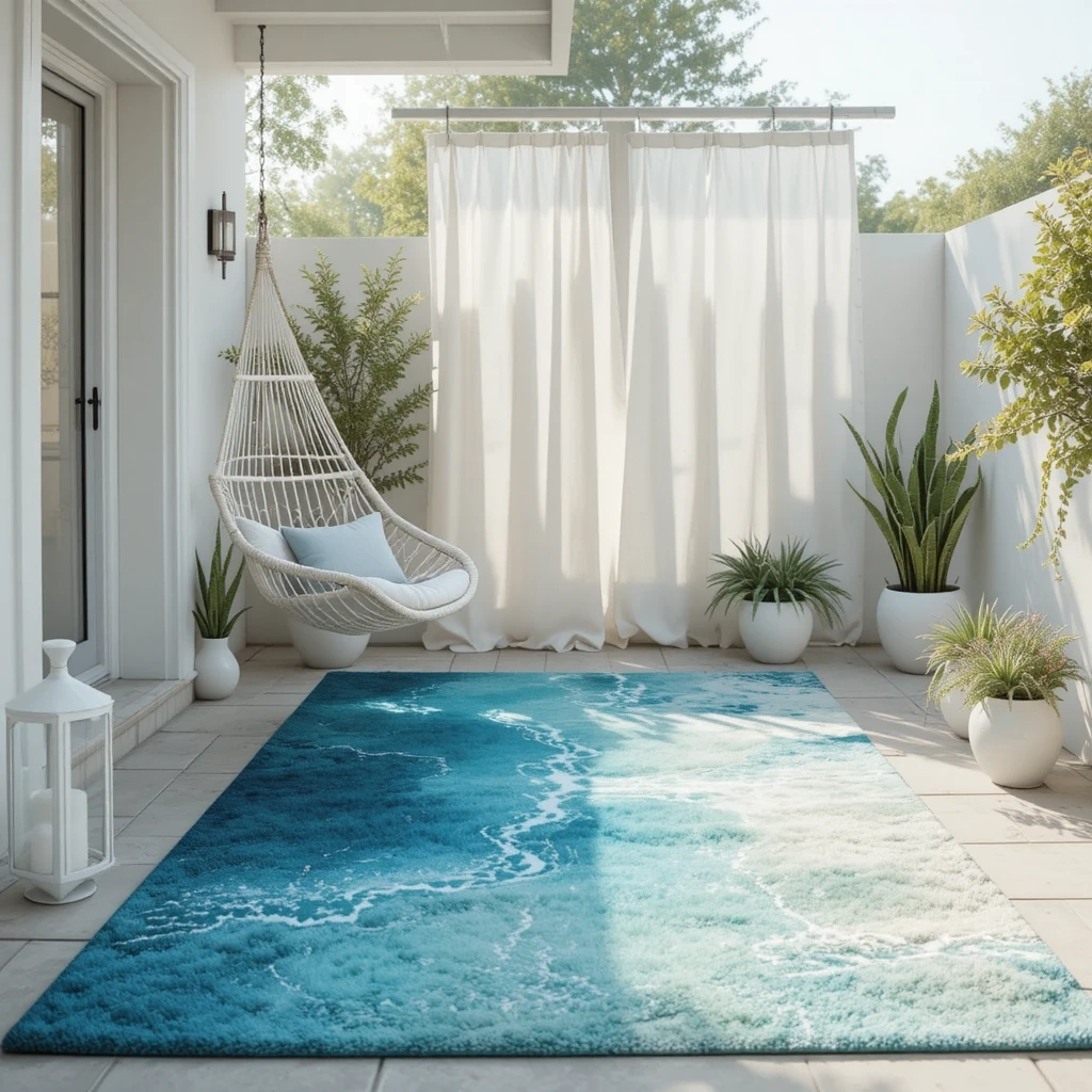 Fade-Out Watercolor Ombre Rug