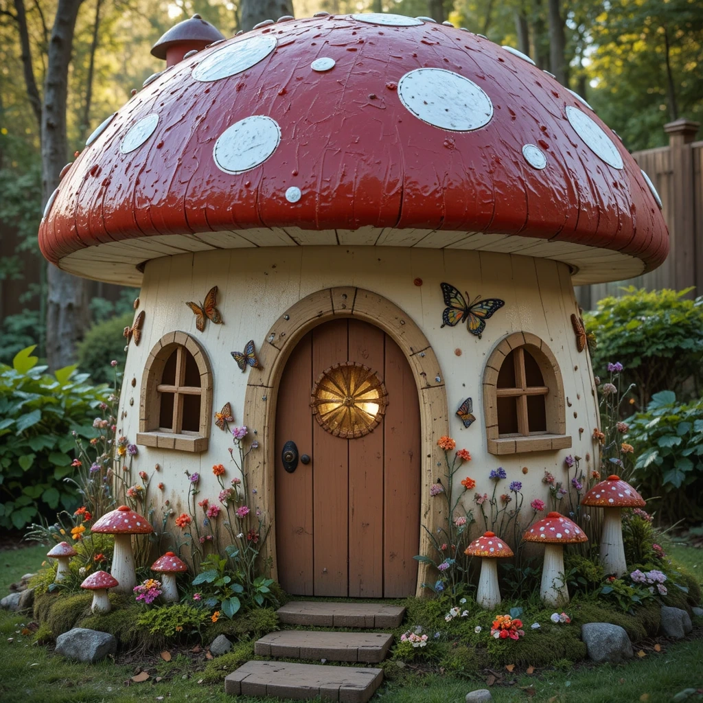 Fairy Tale Mushroom Pallet Playhouse