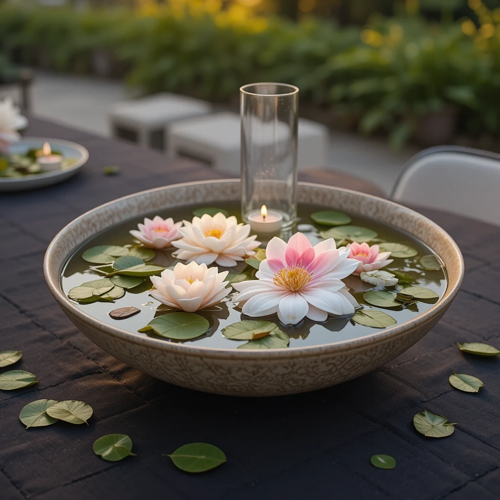 Floating Floral Water Bowl