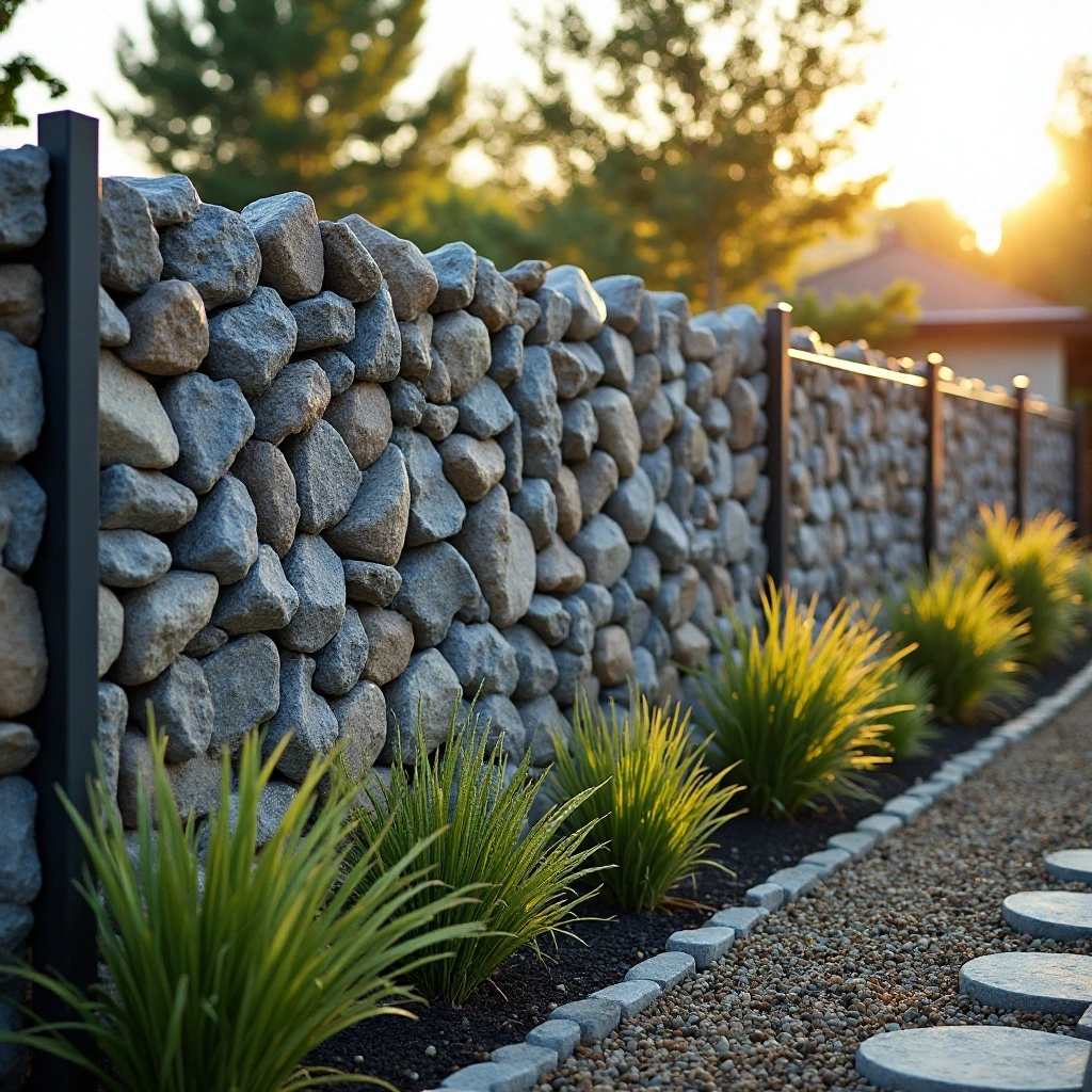 Gabion Stone Wall Fence