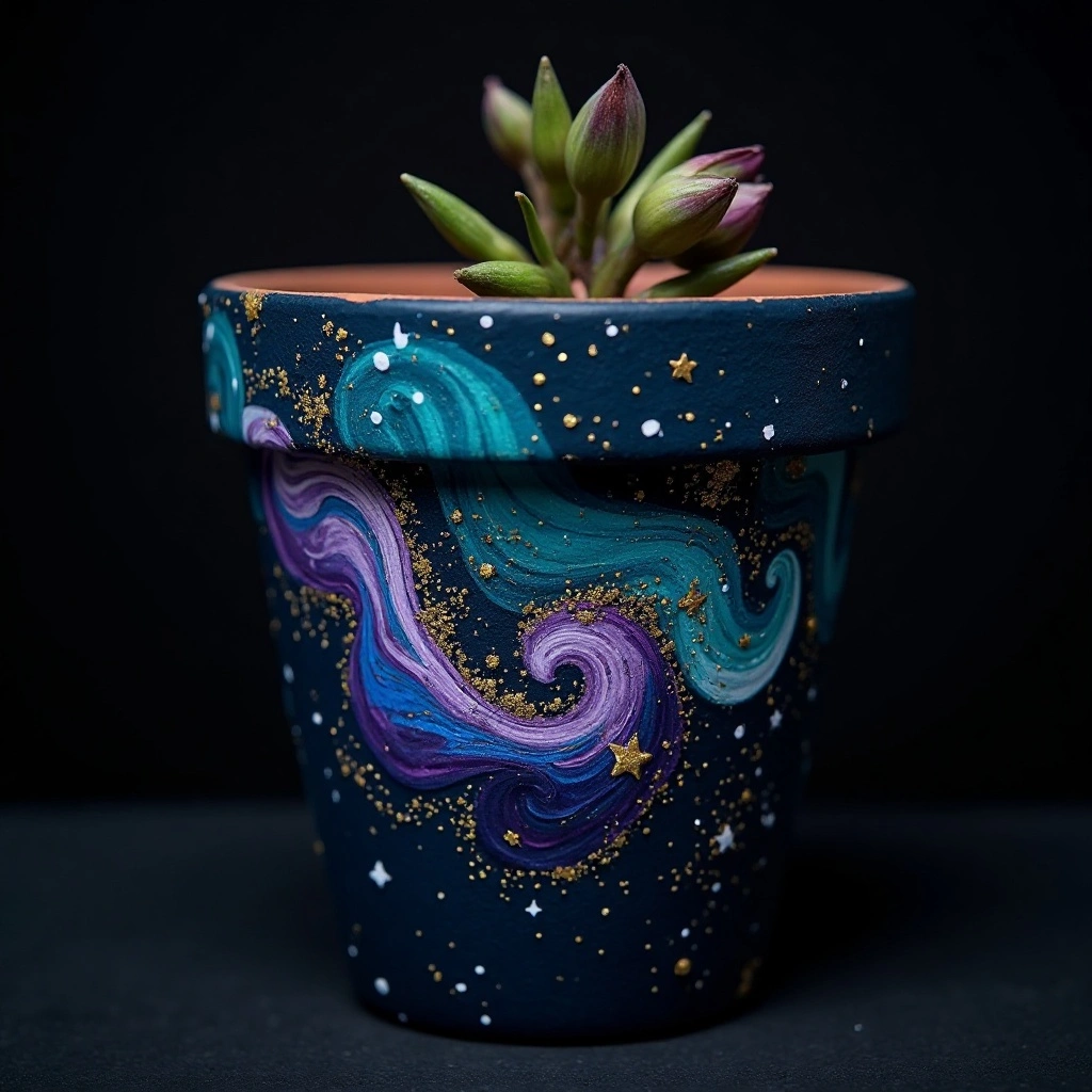 Galaxy / Night Sky Pot