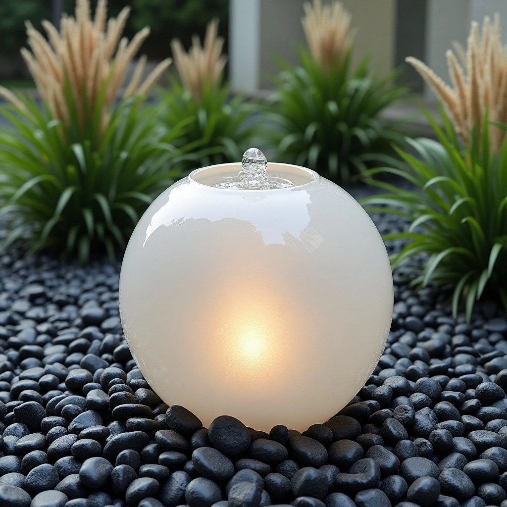 Glass Ball Bubbler Fountain