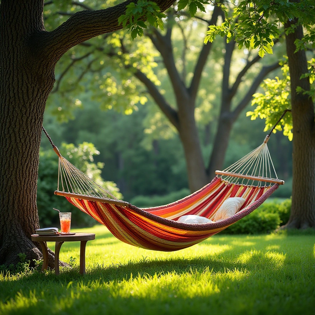 Hammock Lounge Between Two Trees