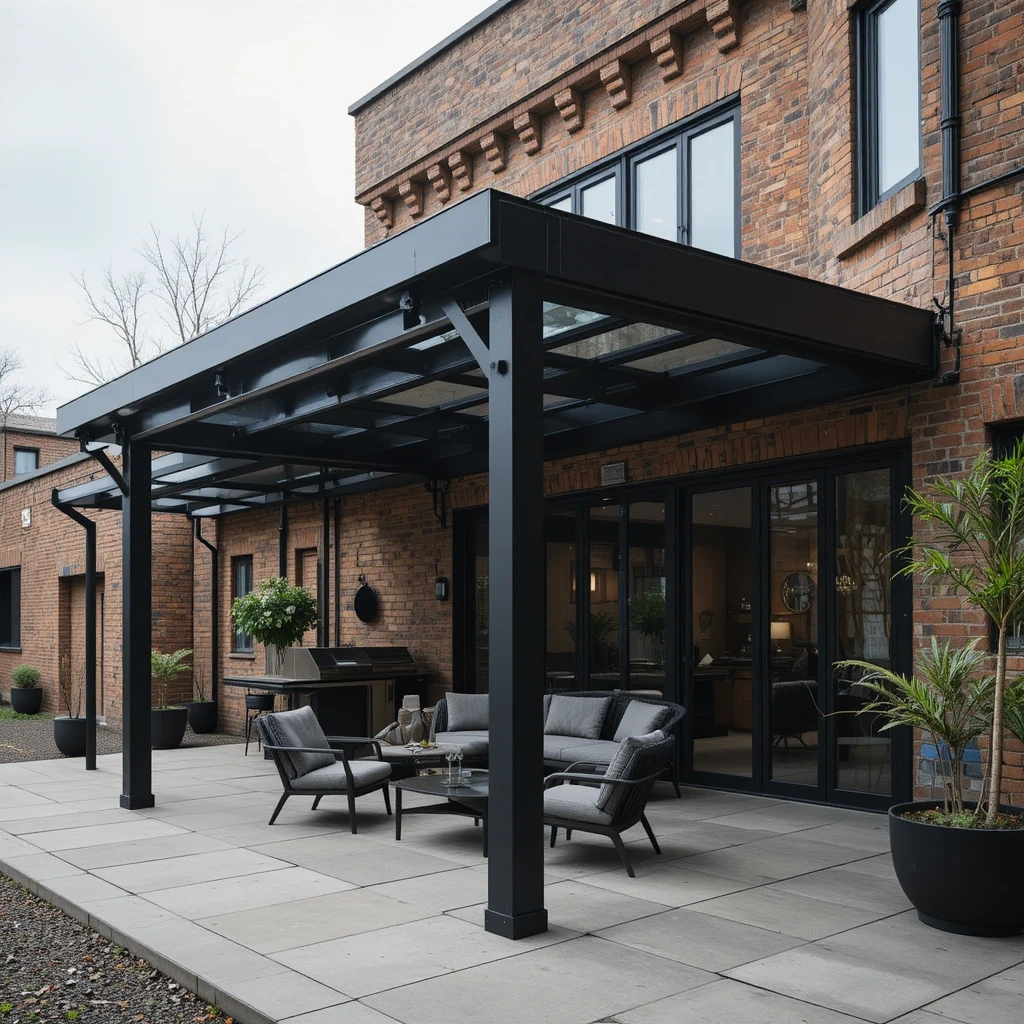 Industrial Steel & Glass Patio