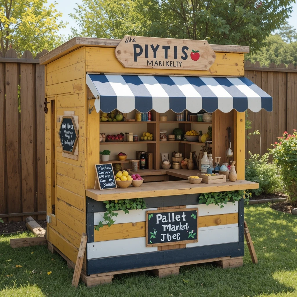 Mini Market Shop Pallet Playhouse
