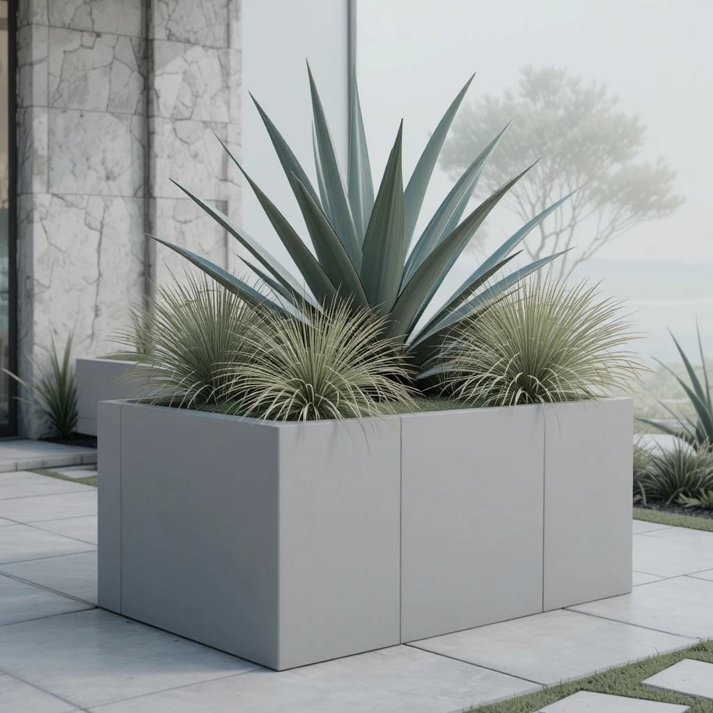 Modern Concrete Planter Box