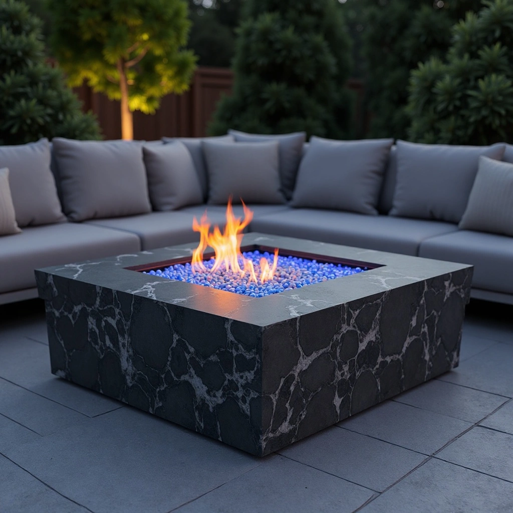 Natural Gas Fire Pit Table