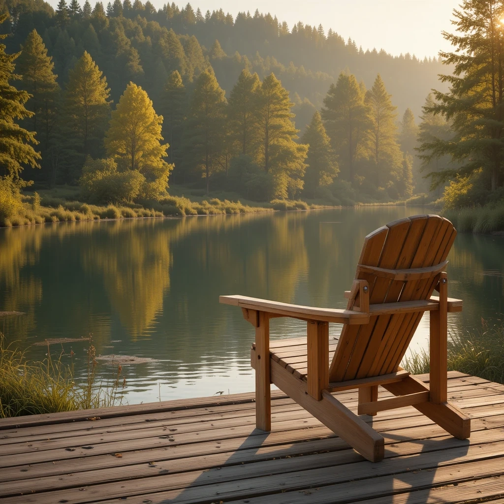 Natural Teak Adirondack Chair