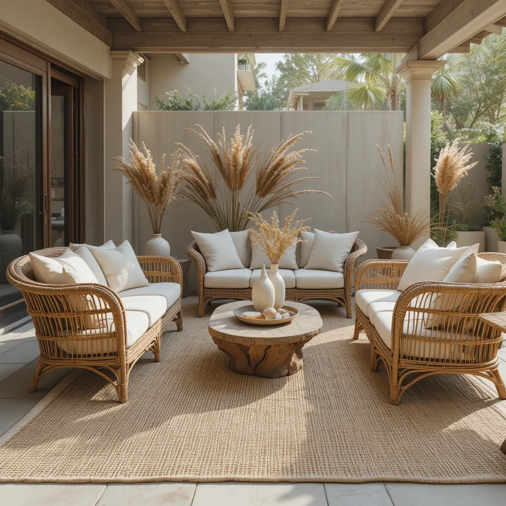 Natural Woven Rattan-Effect Neutral