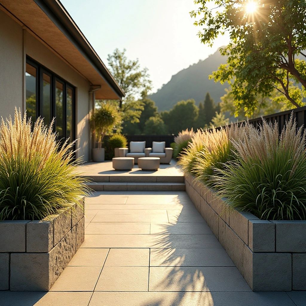 Ornamental Grass Privacy Border