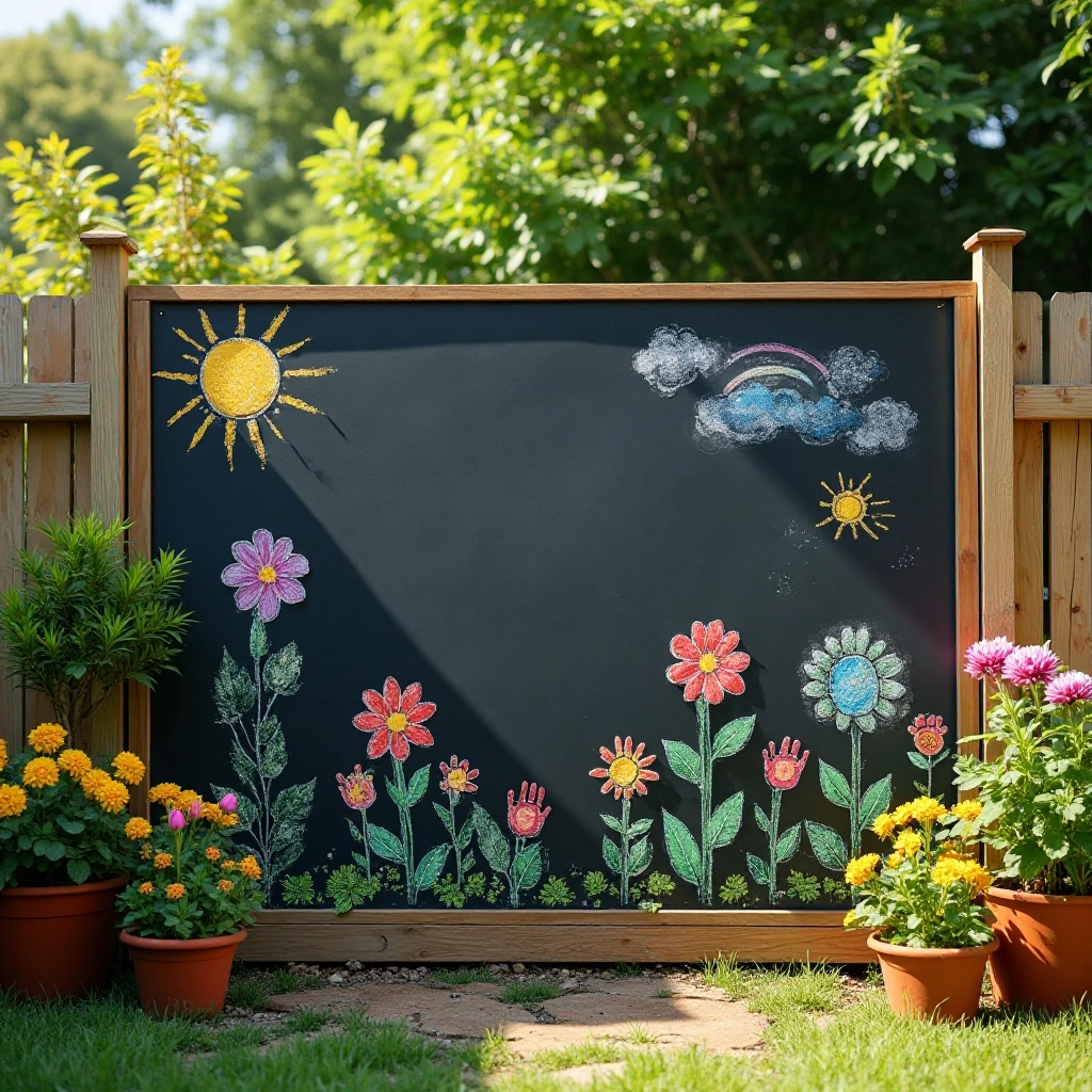 Outdoor Chalkboard or Painted Mural Wall