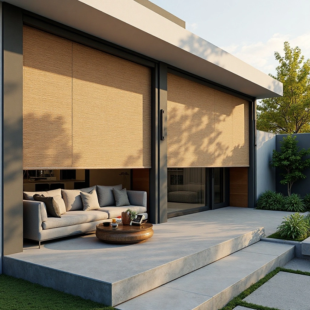 Outdoor Privacy Shades & Roll-Down Screens